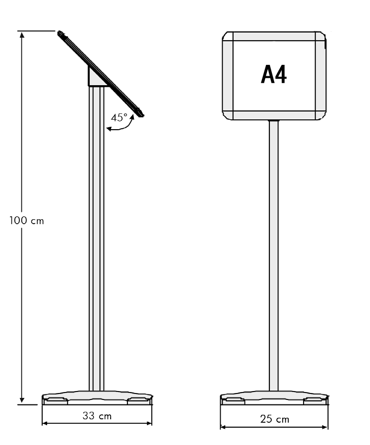 Corona Bodenaufsteller Skizze